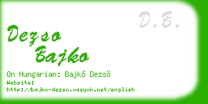dezso bajko business card